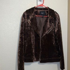 Brown Velvet/Silky Jacket